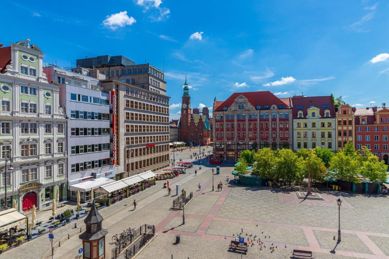 Prywatne Studio Dla 4 Osob Z Widokiem Na Rynek I Plac Solny! วรอตซวาฟ ภายนอก รูปภาพ